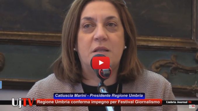 Festival giornalismo, Marini, raccontate l'Umbria