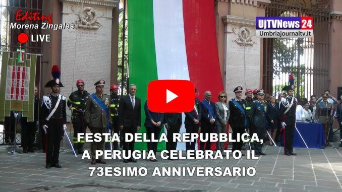 2 giugno, celebrata a Perugia la Festa della Repubblica