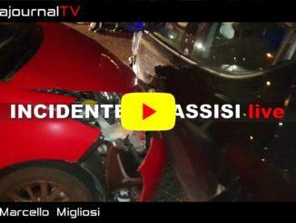 Incidente stradale in località Ponte San Vittorino, ad Assisi, le immagini
