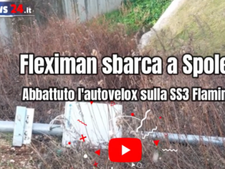 Fleximan sbarca anche a Spoleto, danneggiato l'autovelox sulla SS3 Flaminia