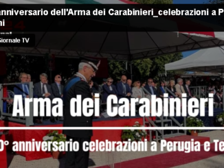 210° anniversario dell'Arma dei Carabinieri: celebrazioni a Perugia e Terni