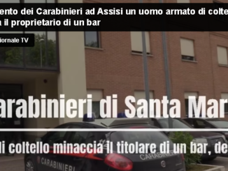 Intervento dei Carabinieri ad Assisi: un uomo armato di coltello minaccia il proprietario di un bar