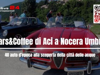 Cars&Coffee di Aci a Nocera Umbra: 40 auto d’epoca alla scoperta della città delle acque